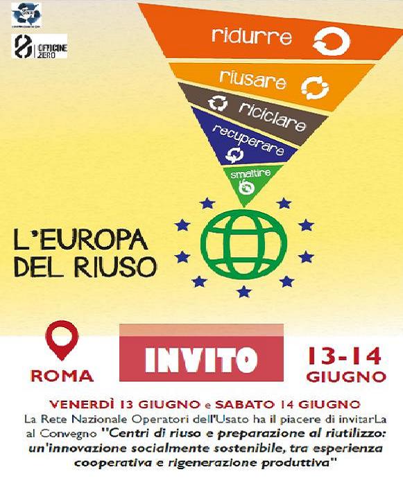 Roma, 13-14 Giugno: grazie al riuso e riciclo 1/6 di giovani disoccupati in meno